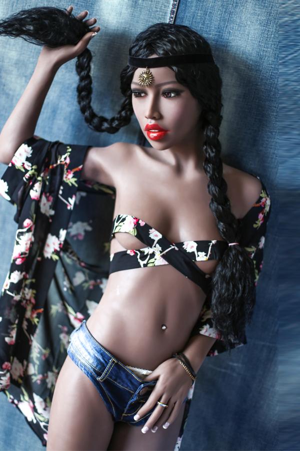 168cm (5ft6') A-Cup Full Body TPE Black Sex Doll - Grace