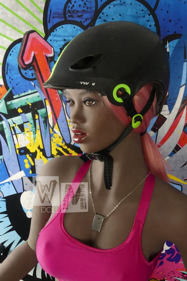 166cm (5ft 5") C-Cup Black Biker Girl Sex Doll - Maria