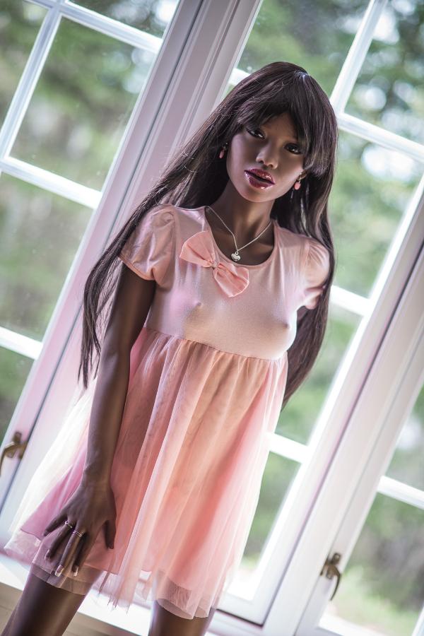 168cm (5ft 6") A-Cup Black Skin Africa Girl Sex Doll - Nava
