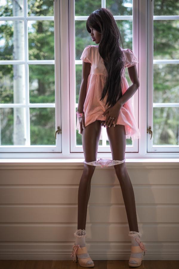 168cm (5ft 6") A-Cup Black Skin Africa Girl Sex Doll - Nava
