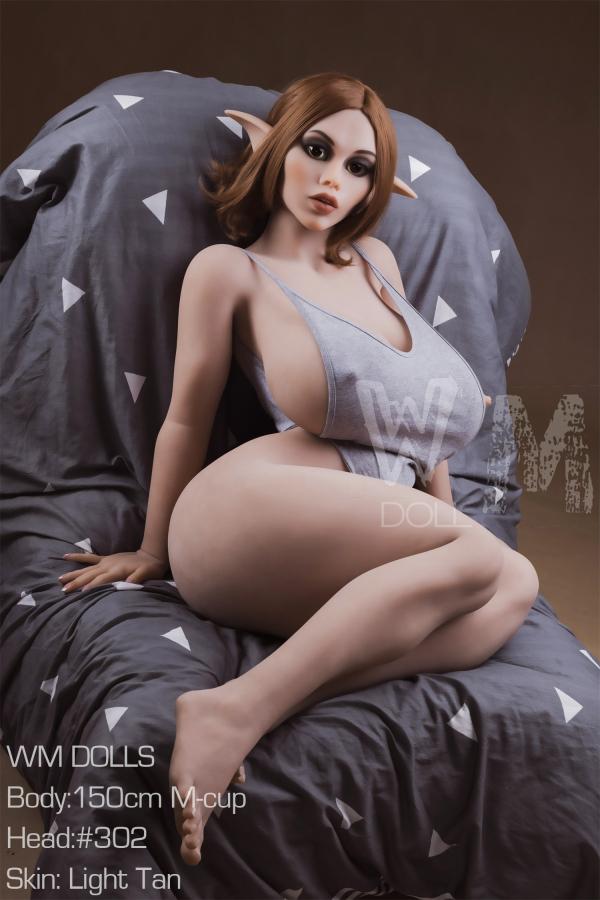150cm (4ft11') M-Cup Best Realistic Elf Head Sex Doll - Fatassness