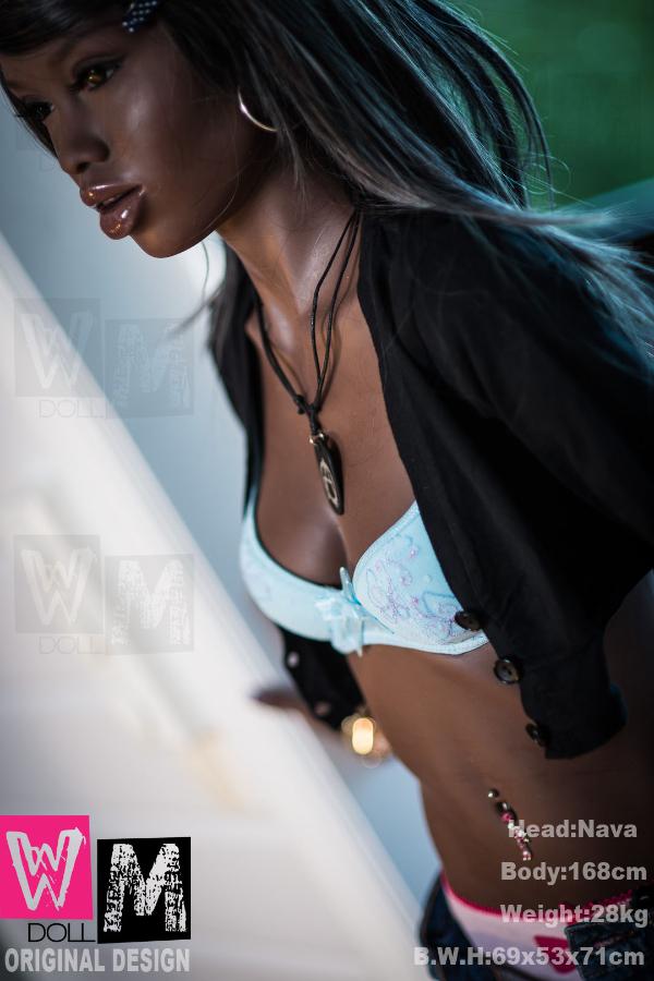 168cm (5ft 6") A-Cup African Brunette Sex Doll with Thin Butt - Ramona